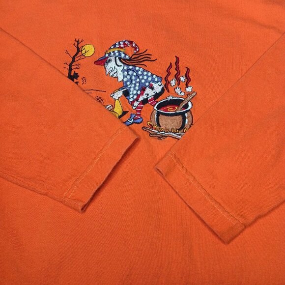 Vintage Halloween L Shirt Witch Ghost Goblin Cauldron Spell Kitschy Shenanigans - Picture 3 of 11